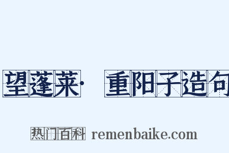 望蓬莱·重阳子造句是什么意思的图片